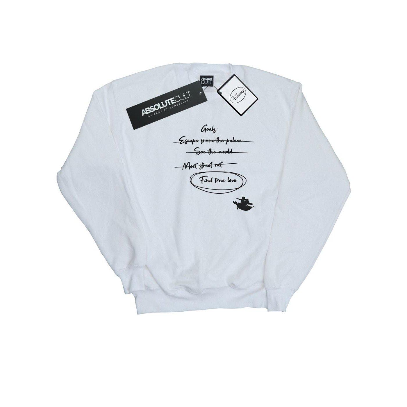 Image of Aladdin Jasmine Goals Sweatshirt Unisex Weiss 140/146