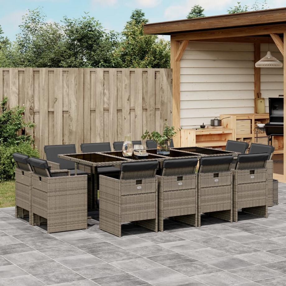VidaXL set da pranzo da giardino Polirattan  