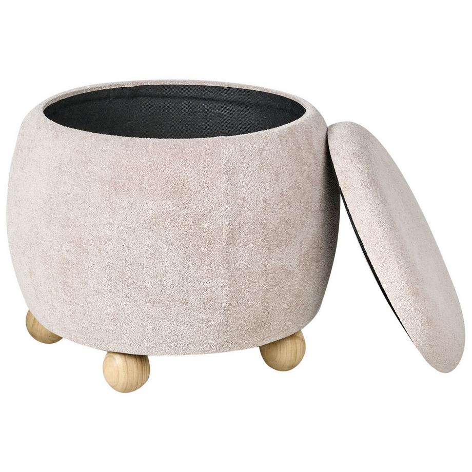 Beliani Pouf de rangement en Bouclé Traditionnel ANNABELLA  