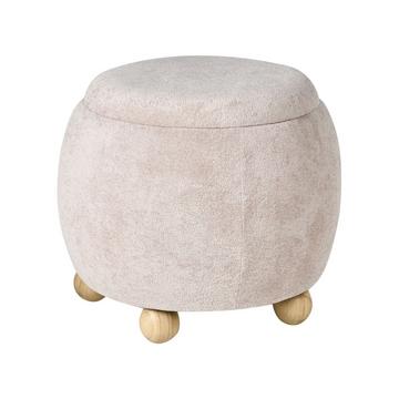Pouf de rangement en Bouclé Traditionnel ANNABELLA