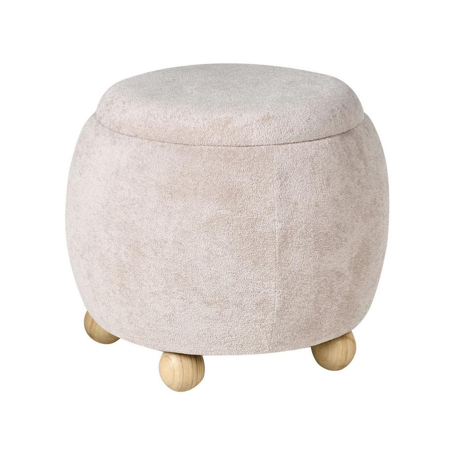 Beliani Pouf de rangement en Bouclé Traditionnel ANNABELLA  