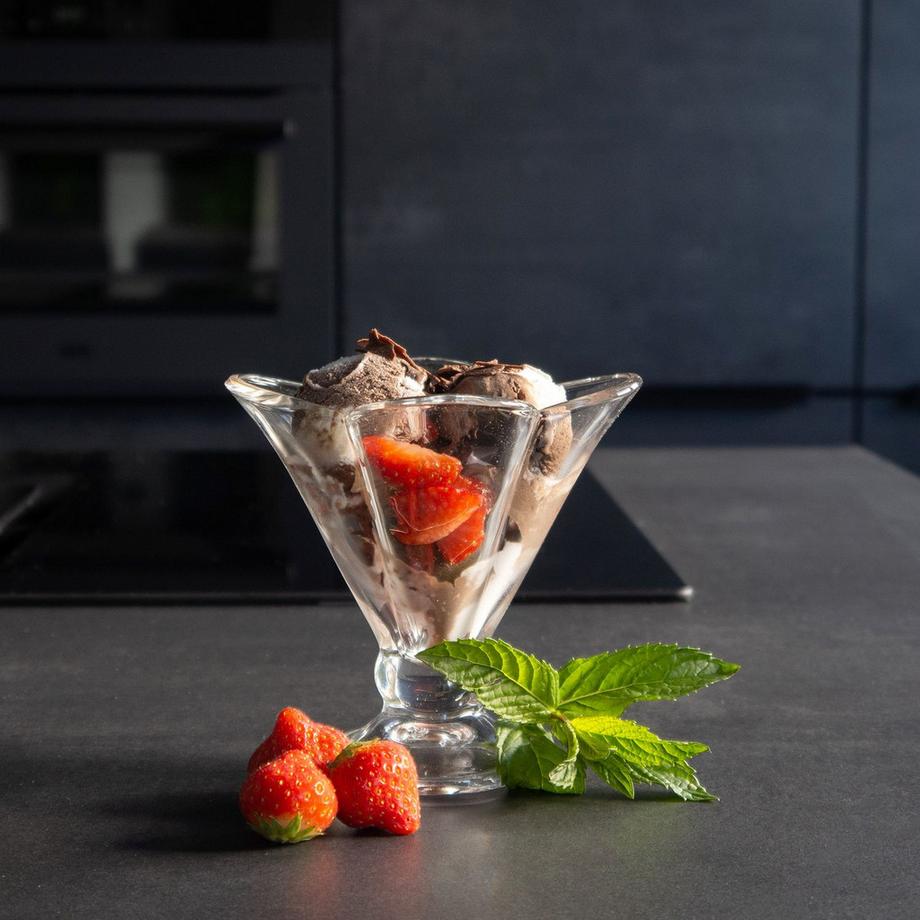 Intirilife 6er Set Eisbecher aus Glas  