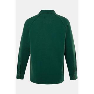 Sthuge  Camicia STHUGE in felpa dal taglio squadrato con maniche lunghe e colletto ad apertura inglese verde giungla 