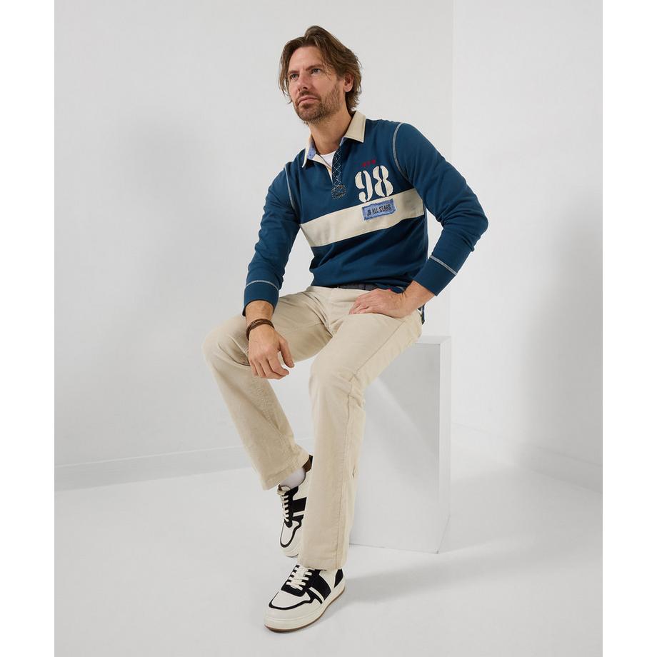 Joe Browns Rugbyshirt Rundhals Platziertem Druck  