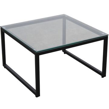 Table basse Obelisk U-Bein 60 - plateau verre clair - structure noire