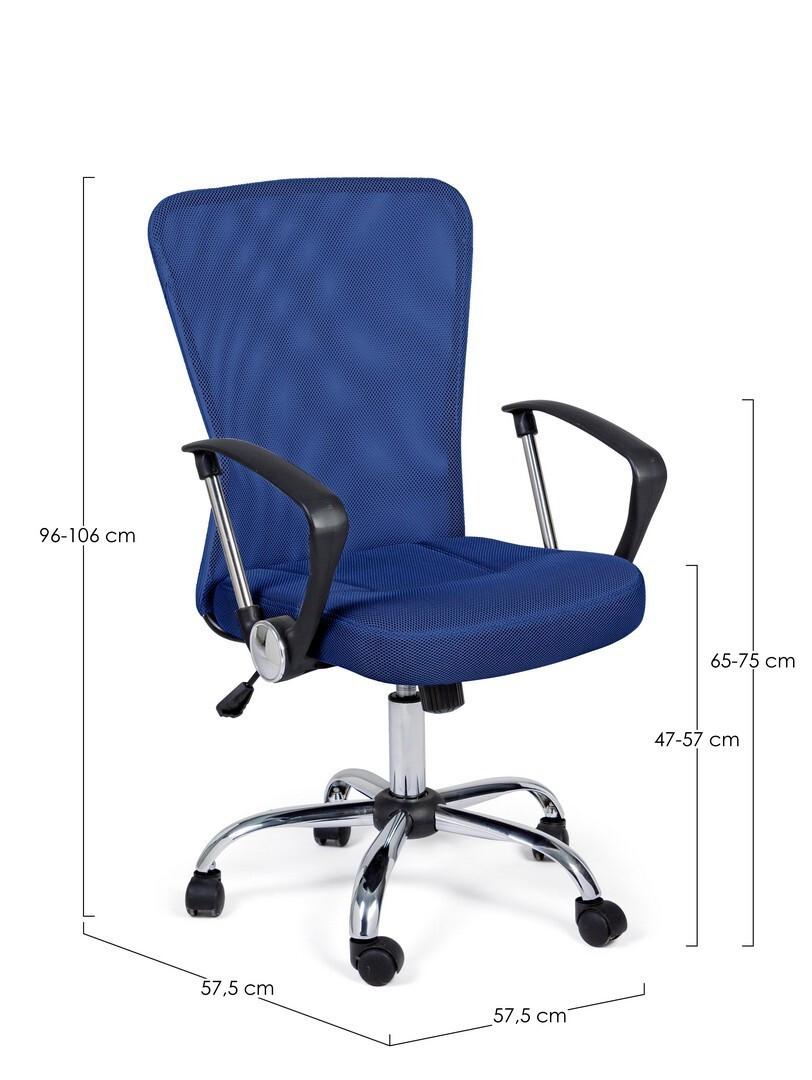 mutoni Chaise de bureau Brisbane bleu  