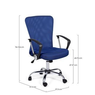 mutoni Chaise de bureau Brisbane bleu  