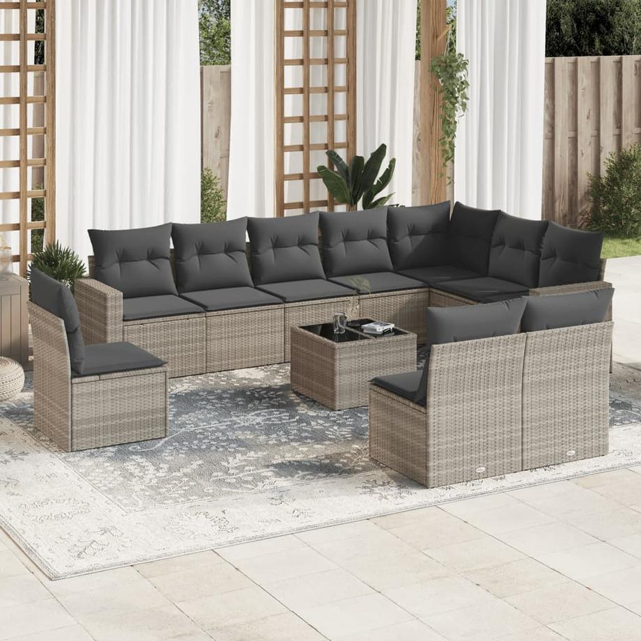 VidaXL Ensemble de canapés de jardin rotin synthétique  