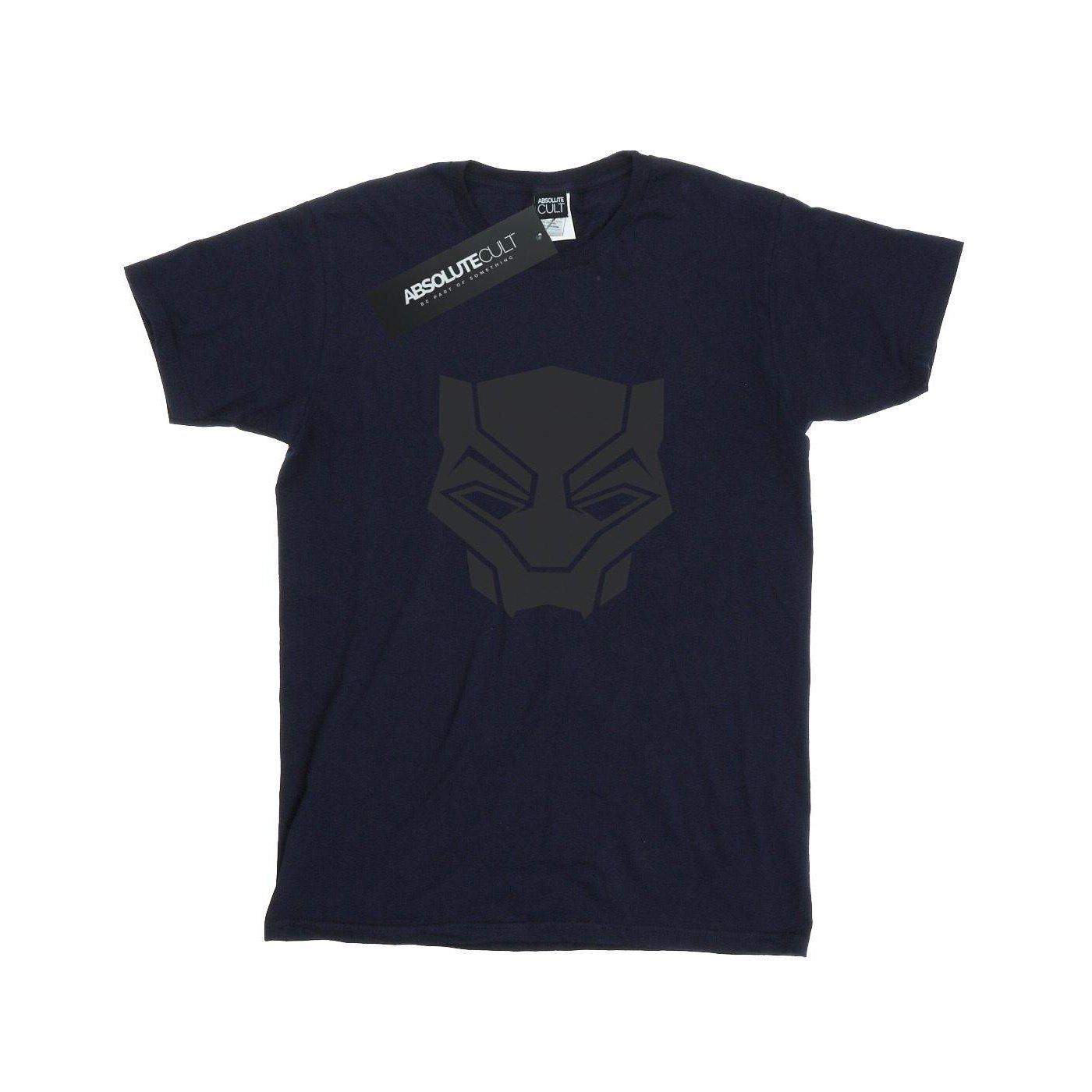 Image of Black Panther Black On Black Tshirt Unisex Marine 140/146