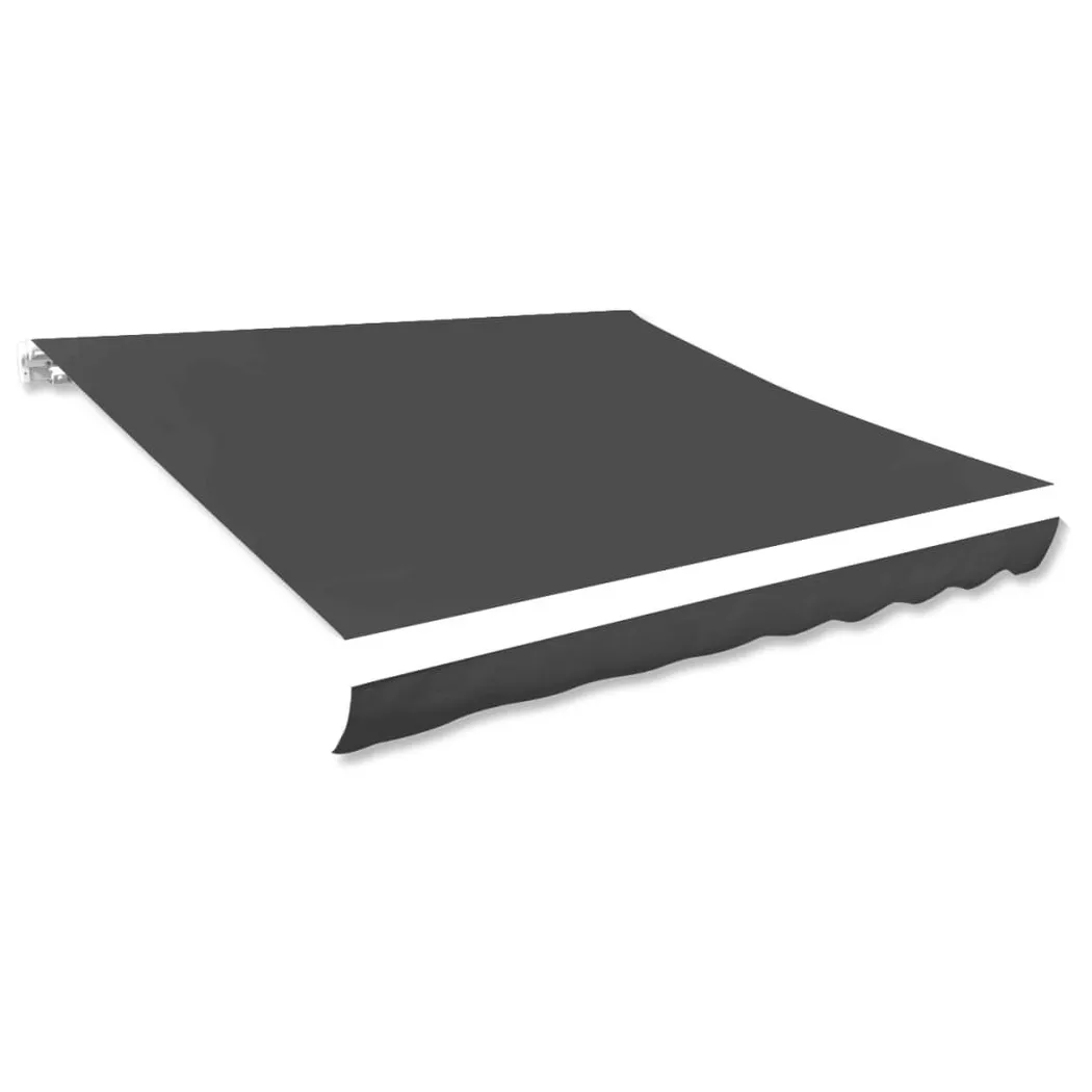 vidaXL Ersatzstoff für Markise Grau 330x245 cm Polyester