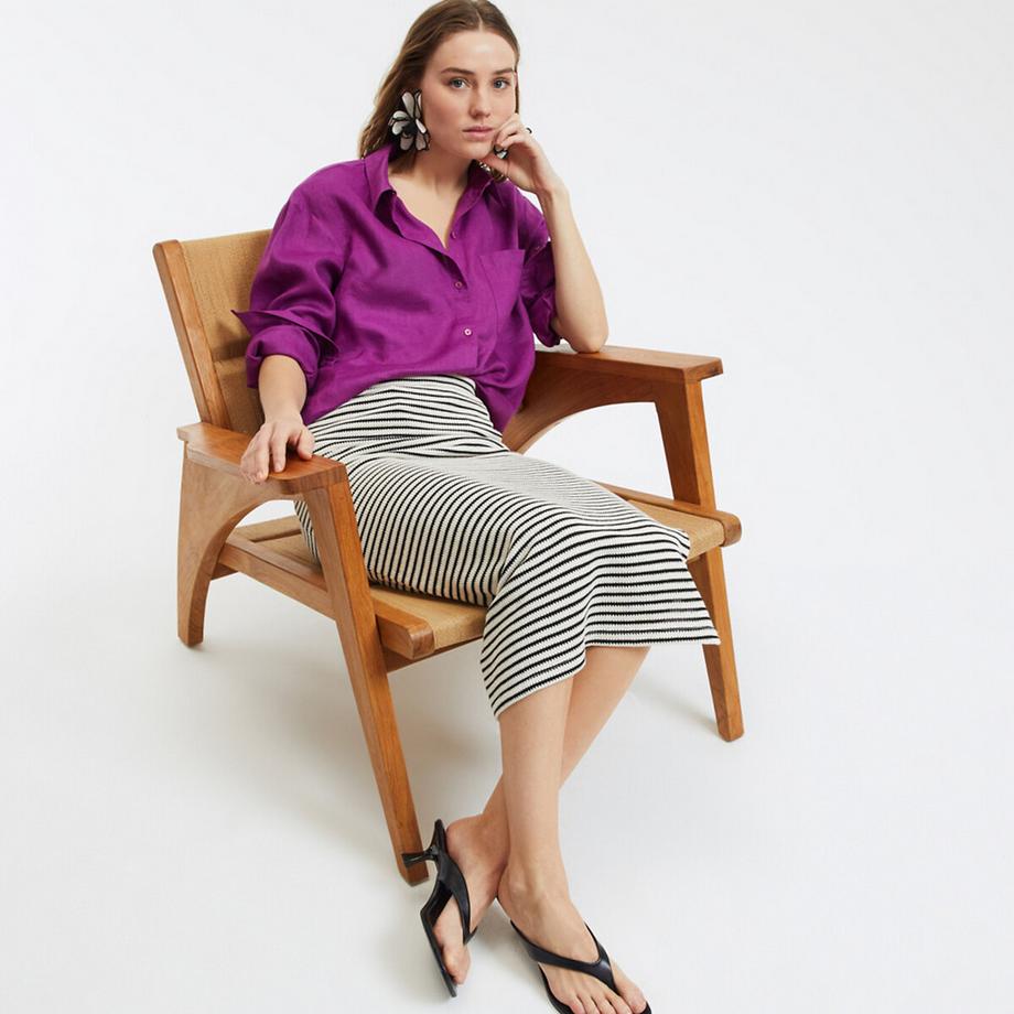 La Redoute Collections Camicia ampia in lino  