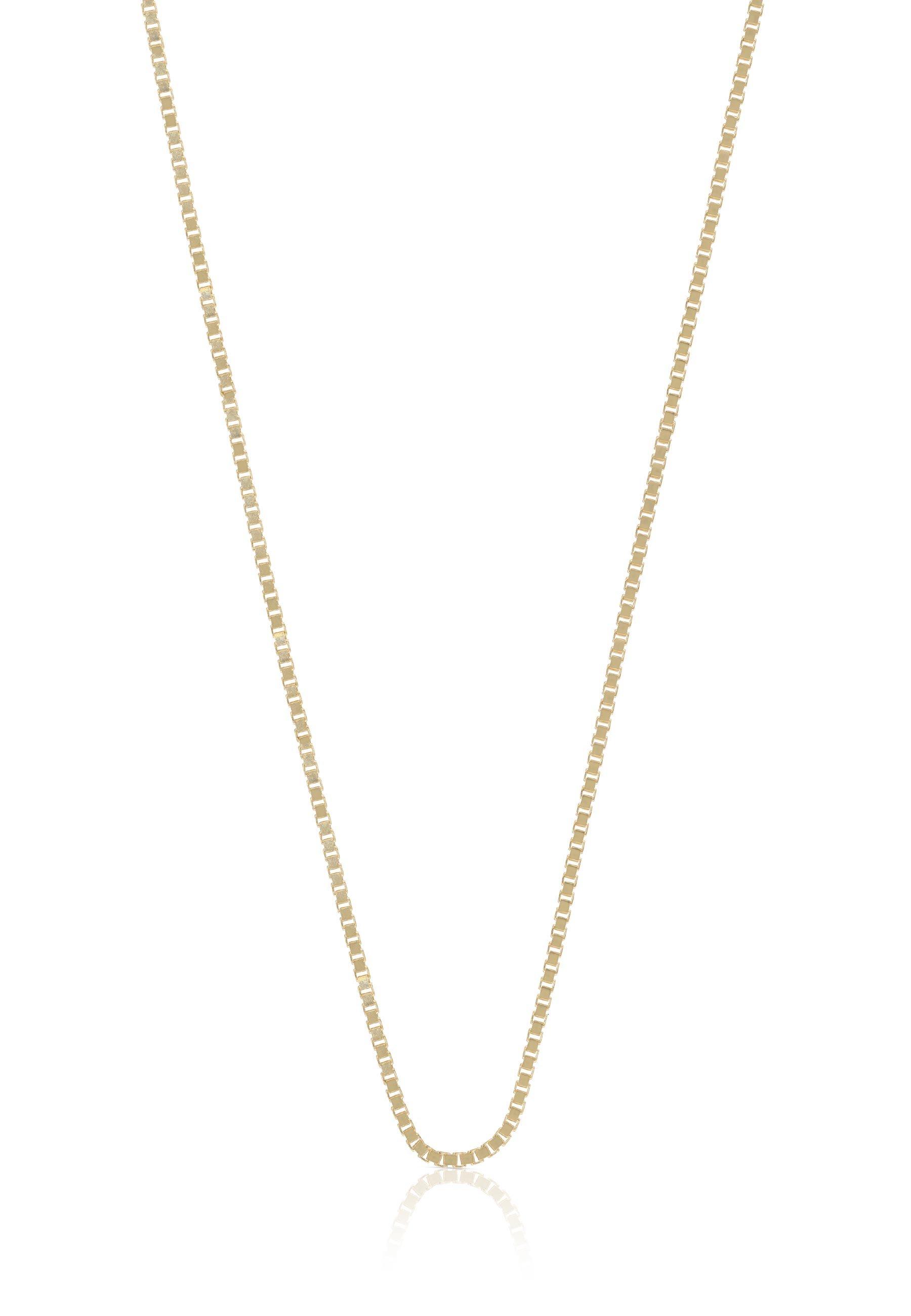 MUAU Schmuck  Collier Venezianer Gelbgold 750, 1mm, 50cm 