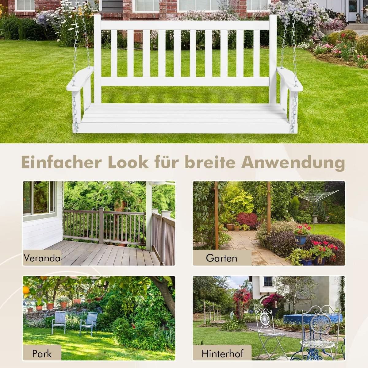 B2X Panca sospesa a 2 posti in legno massiccio, dondolo  