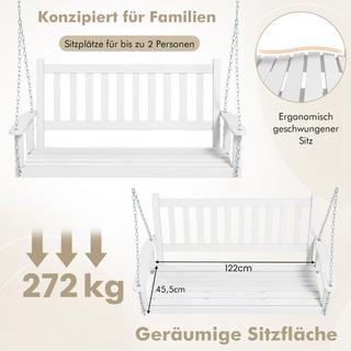 B2X Panca sospesa a 2 posti in legno massiccio, dondolo  