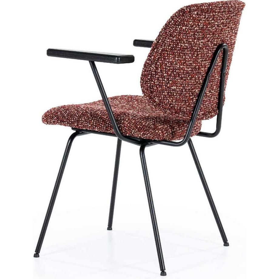 mutoni Chaise avec accoudoirs Jon Maywood rouge  