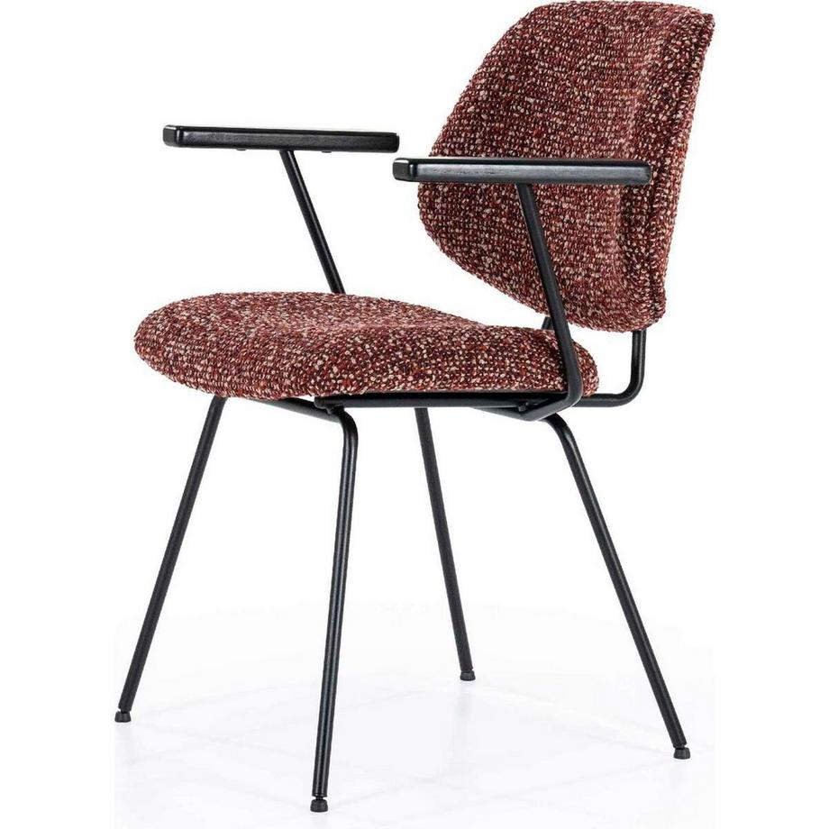 mutoni Chaise avec accoudoirs Jon Maywood rouge  