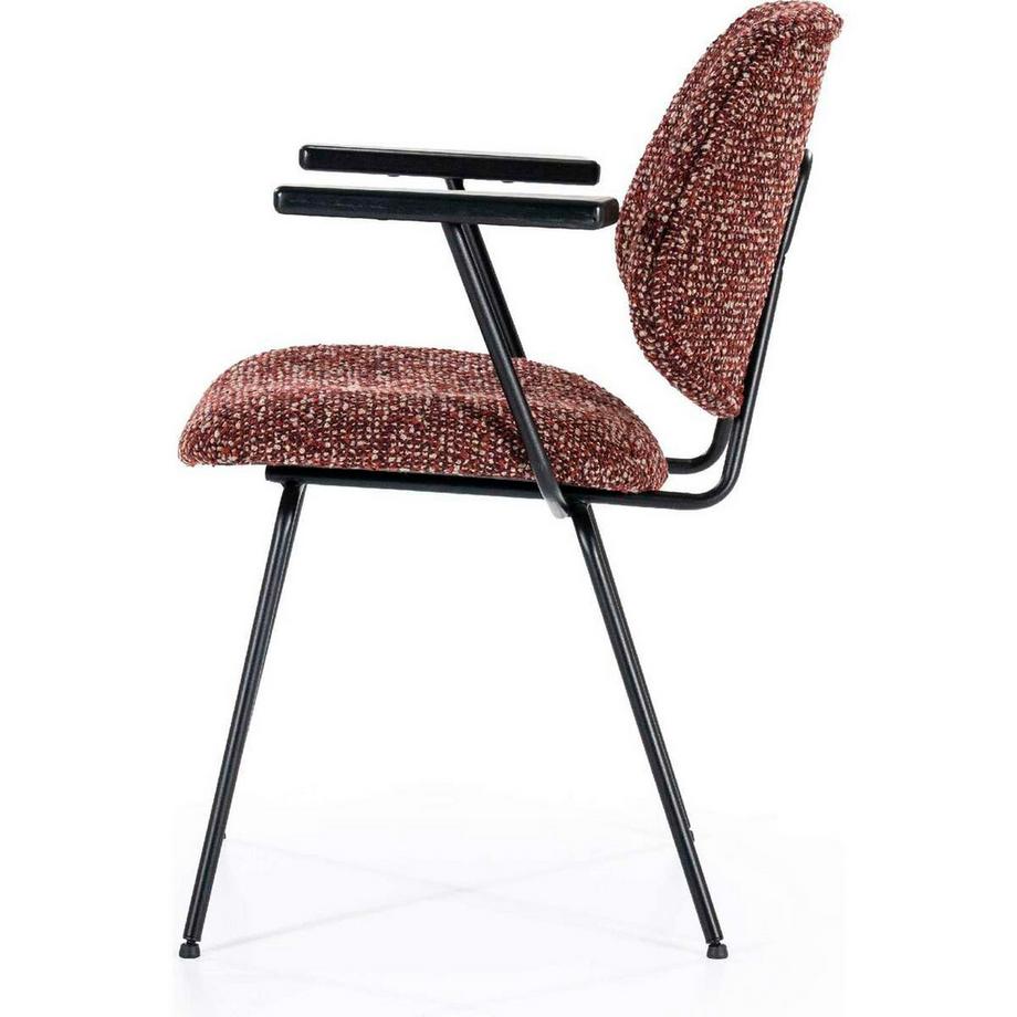 mutoni Chaise avec accoudoirs Jon Maywood rouge  