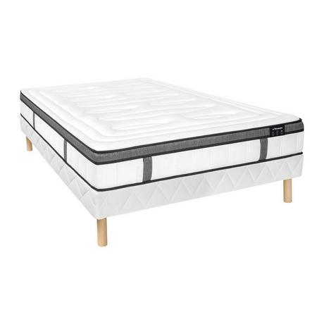 DREAMEA Ensemble sommier + matelas à  ressorts ensachés mémoire de forme  OLIANE de DREAMEA  