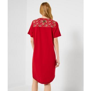 Joe Browns Camicia da Notte Festiva in Jersey con Stampa Pettirosso  