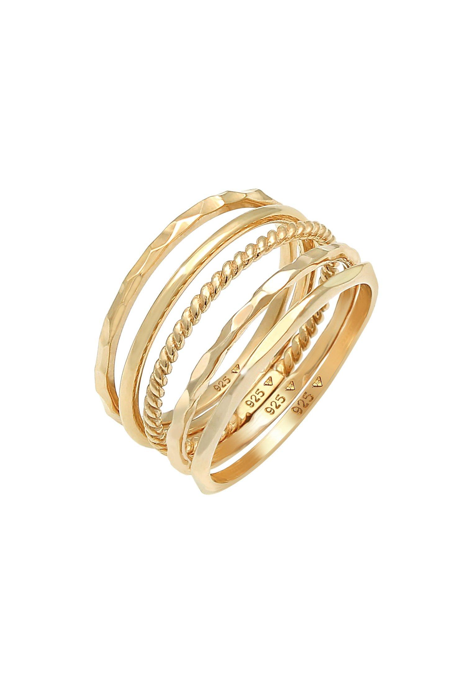 Image of Ring 5er Set Basic Damen Gold 66mm