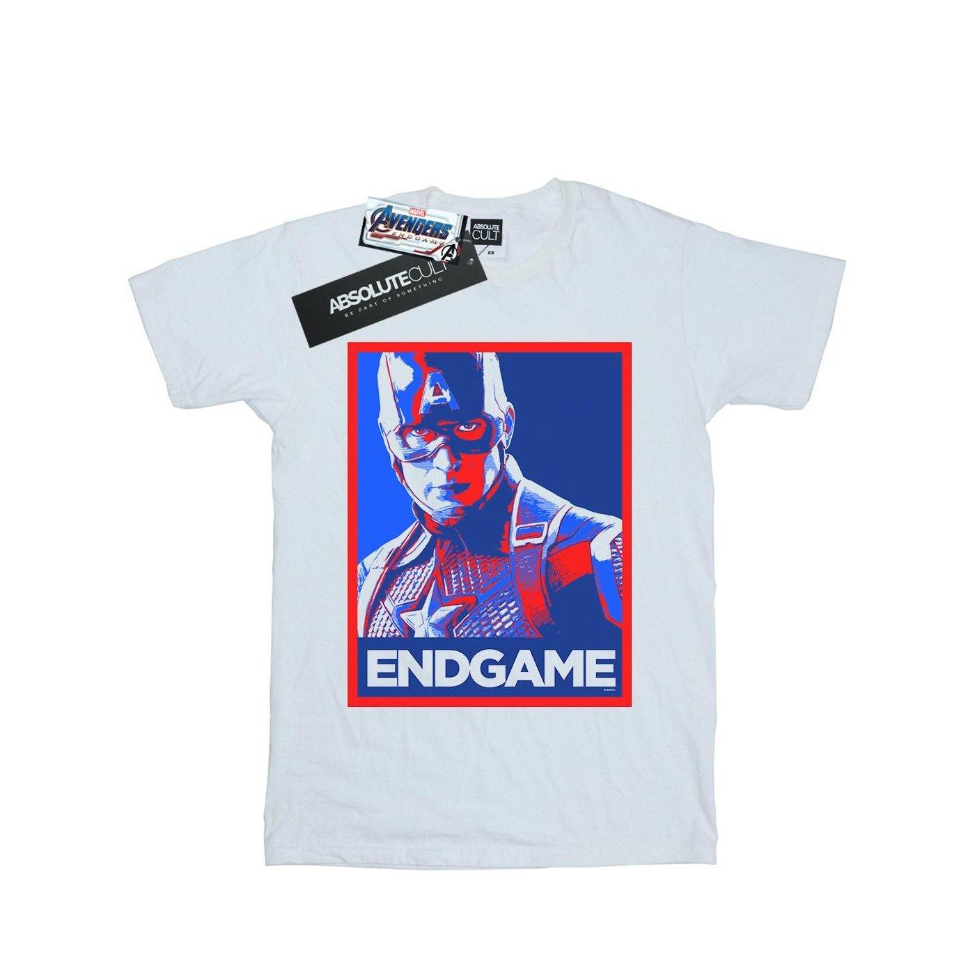 Image of Avengers Endgame Captain America Poster Tshirt Unisex Weiss 116