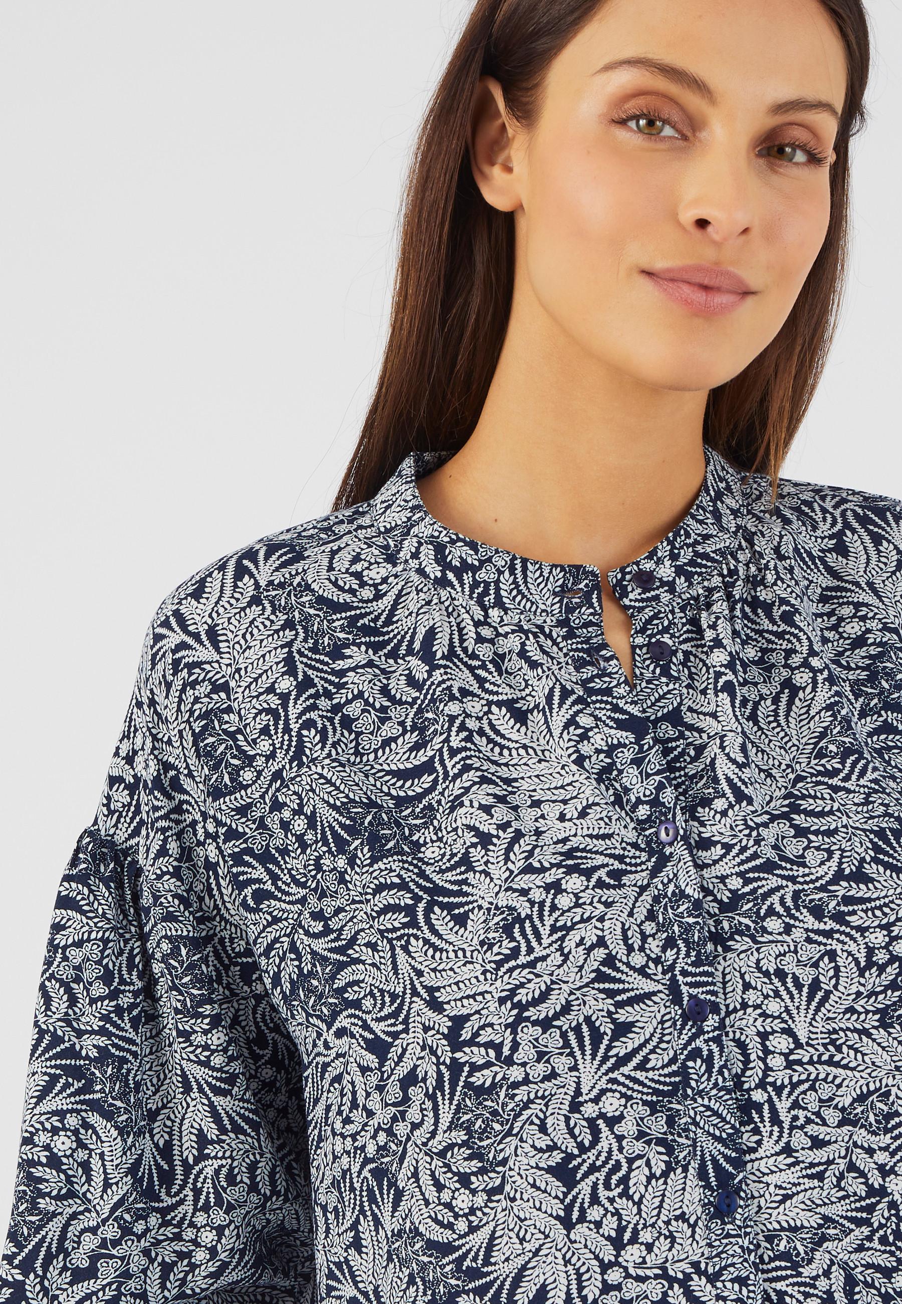 Damart  Fließende Bluse mit Blättermuster 