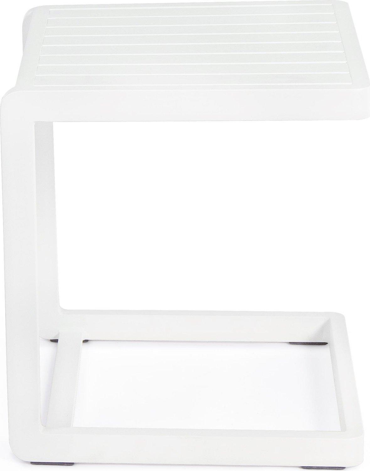 mutoni Table d'appoint de jardin Konnor 40x40 CX21 blanc  