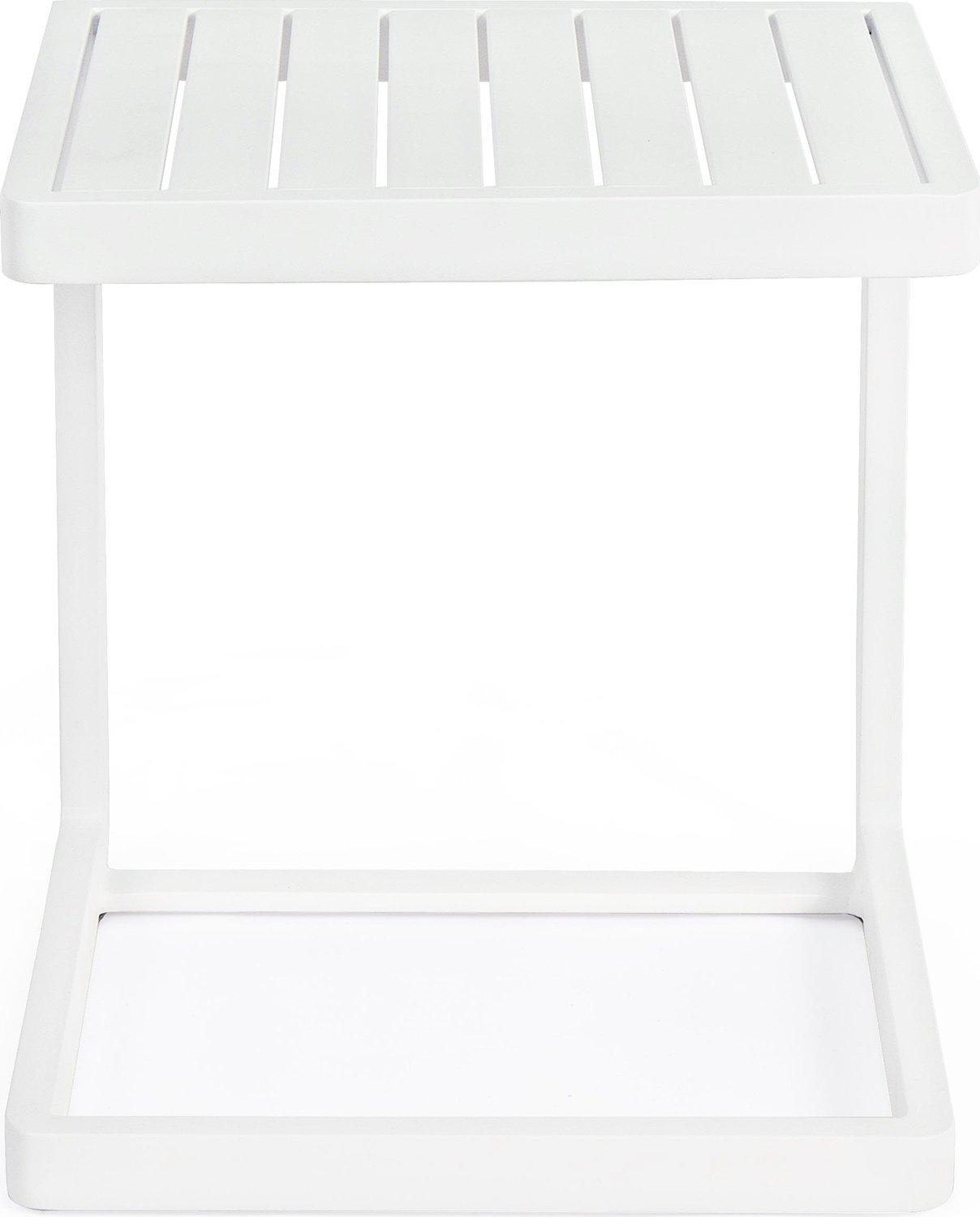 mutoni Table d'appoint de jardin Konnor 40x40 CX21 blanc  