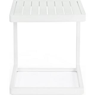 mutoni Table d'appoint de jardin Konnor 40x40 CX21 blanc  