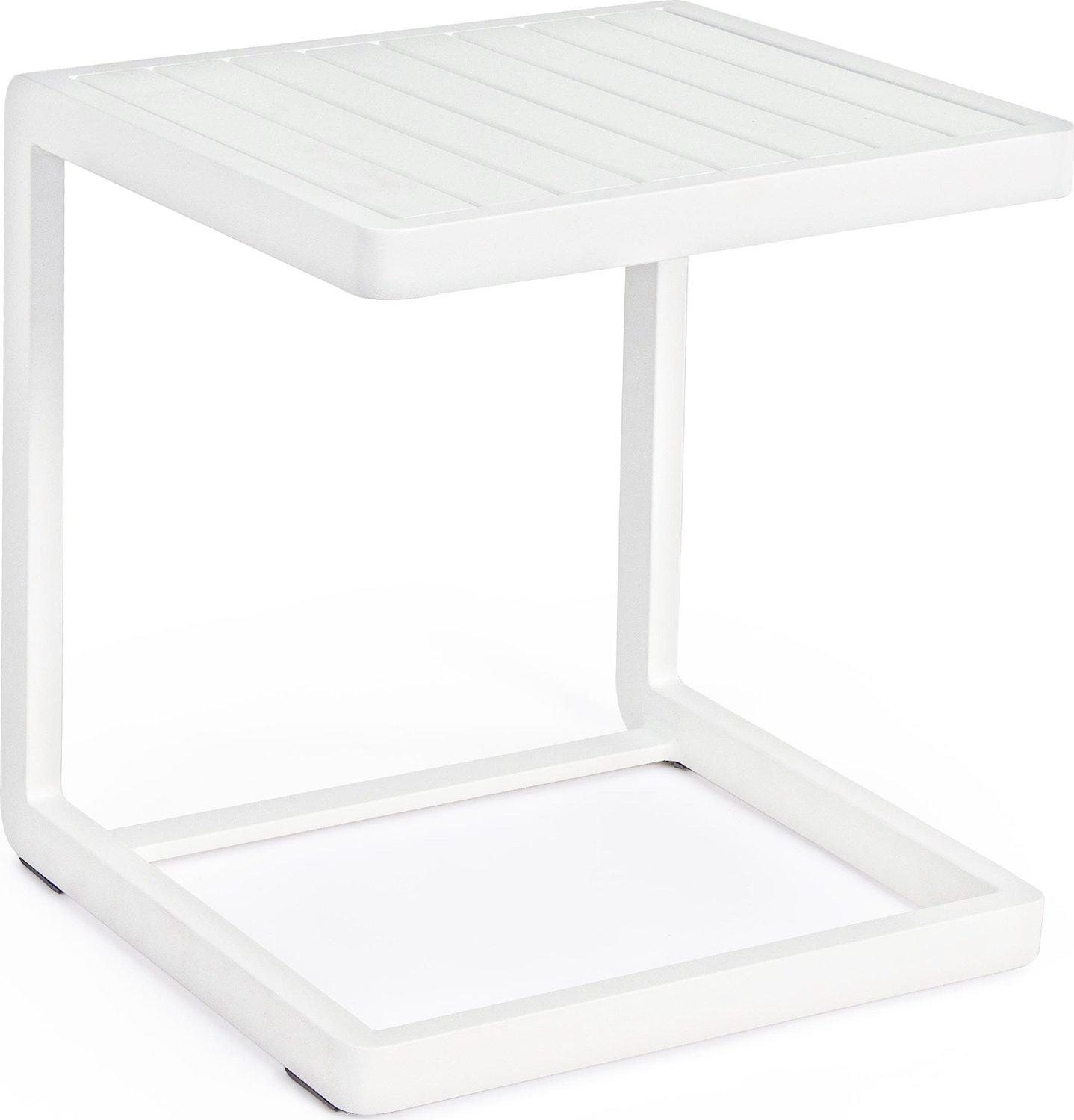 mutoni Table d'appoint de jardin Konnor 40x40 CX21 blanc  