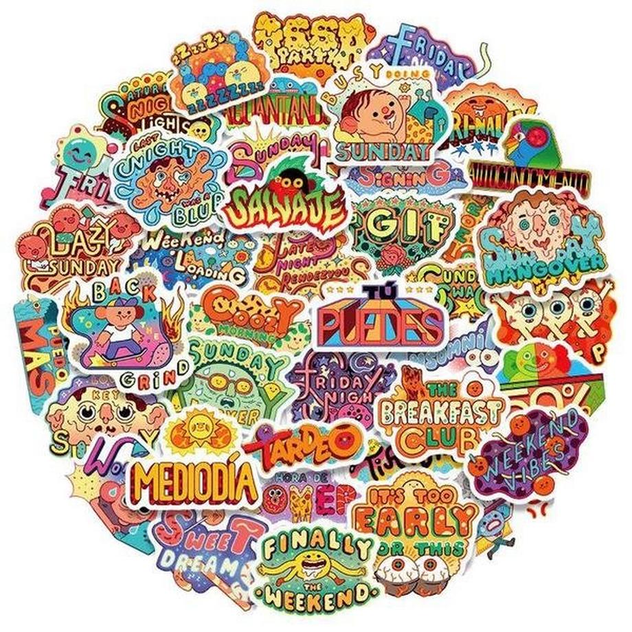 Gameloot Confezione di adesivi: mescola spagnolo/inglese  