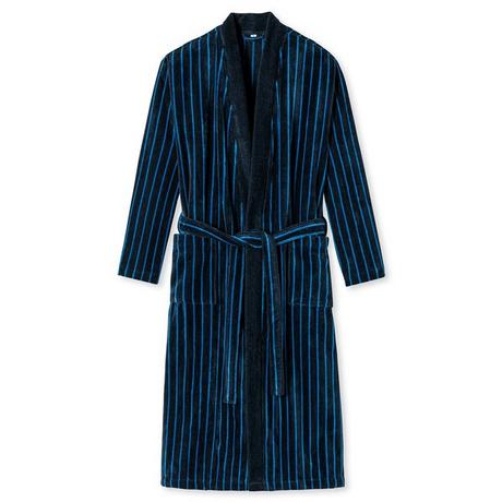 Schiesser Soft Velour Cotone Biologico Accappatoio a Righe  