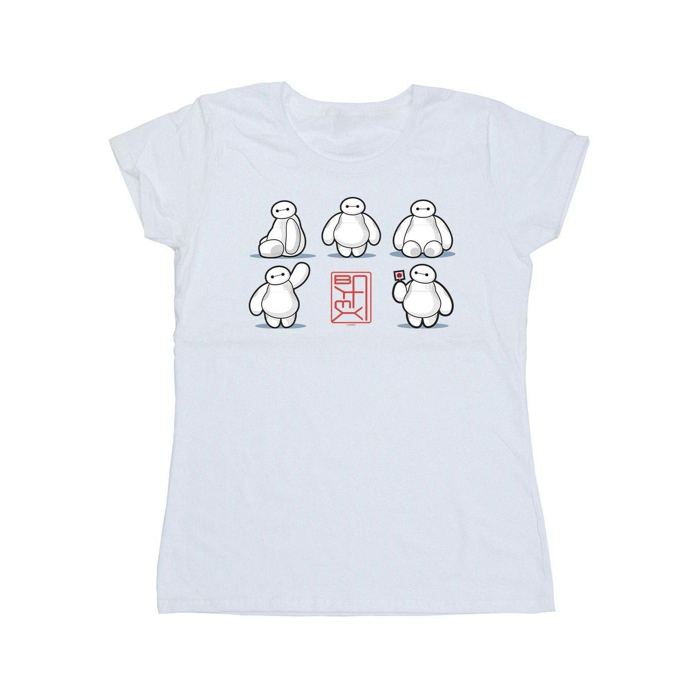 Image of Big Hero 6 Baymax Many Poses Tshirt Damen Weiss M