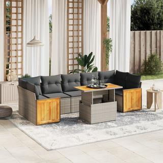 VidaXL set divano da giardino Polirattan  