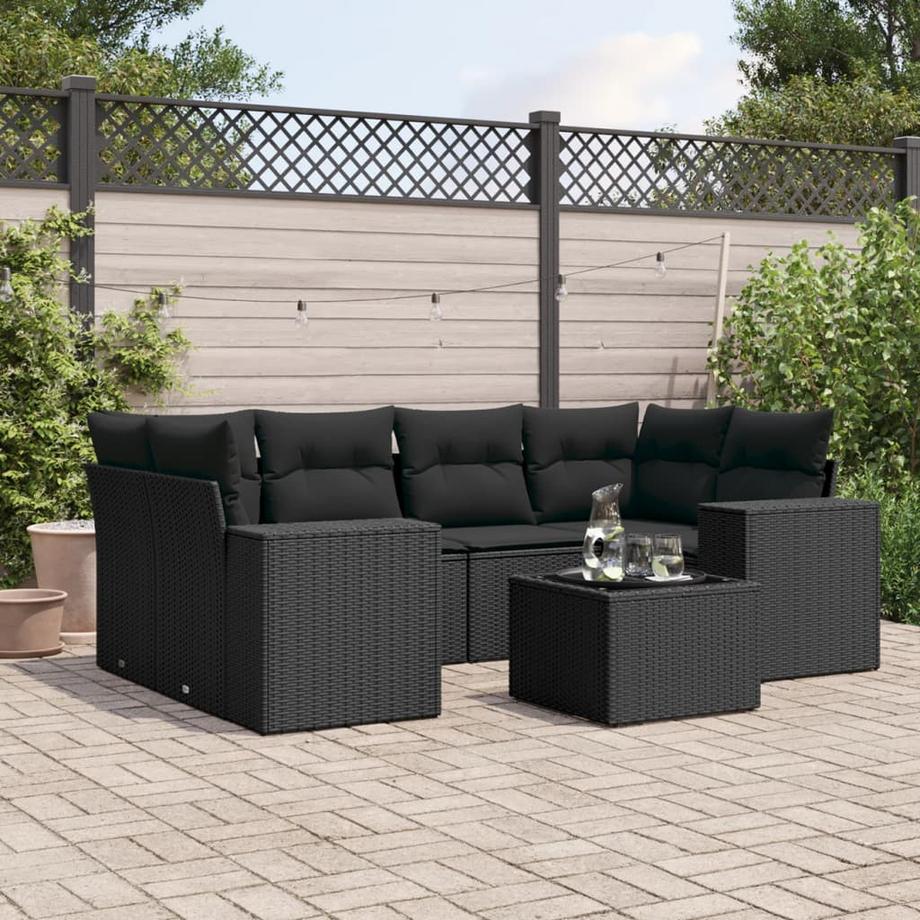 VidaXL set divano da giardino Polirattan  
