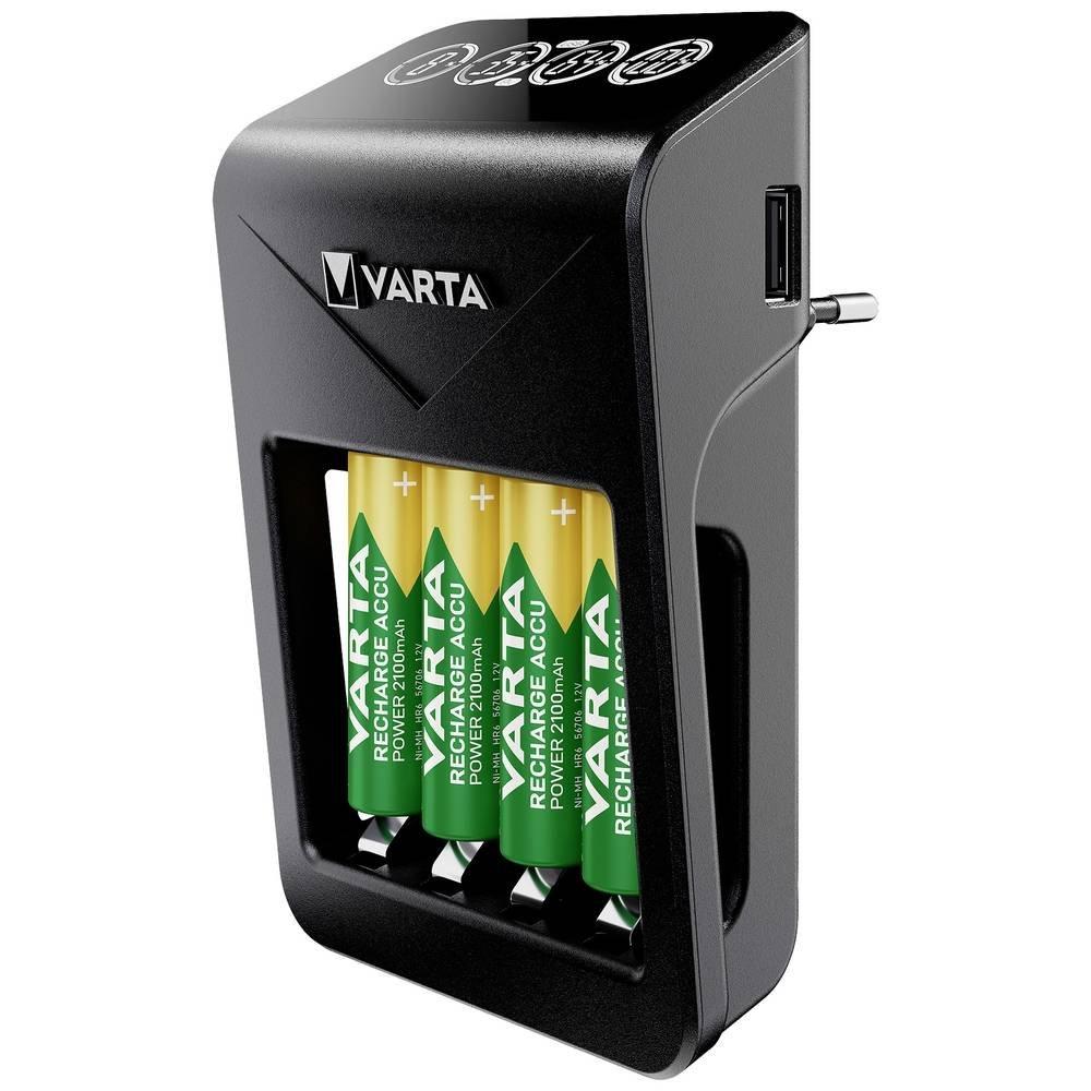 VARTA  Chargeur LCD Plug Charger+ avec 4 piles LR06 ReadyToUse 2100 mAh 