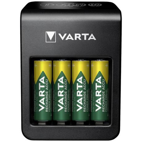 VARTA  Chargeur LCD Plug Charger+ avec 4 piles LR06 ReadyToUse 2100 mAh 