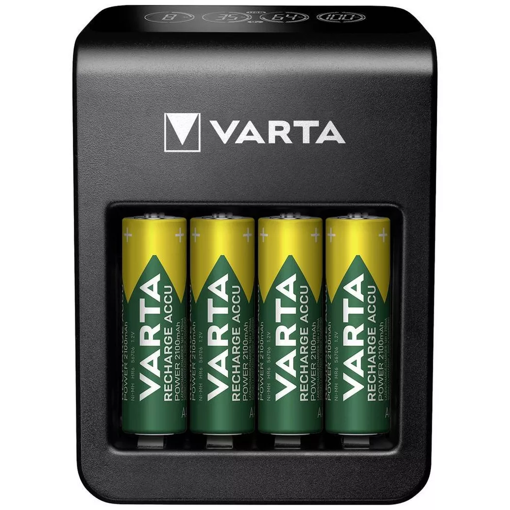 Chargeur VARTA LCD Plug + 4 piles AA - 57687101441