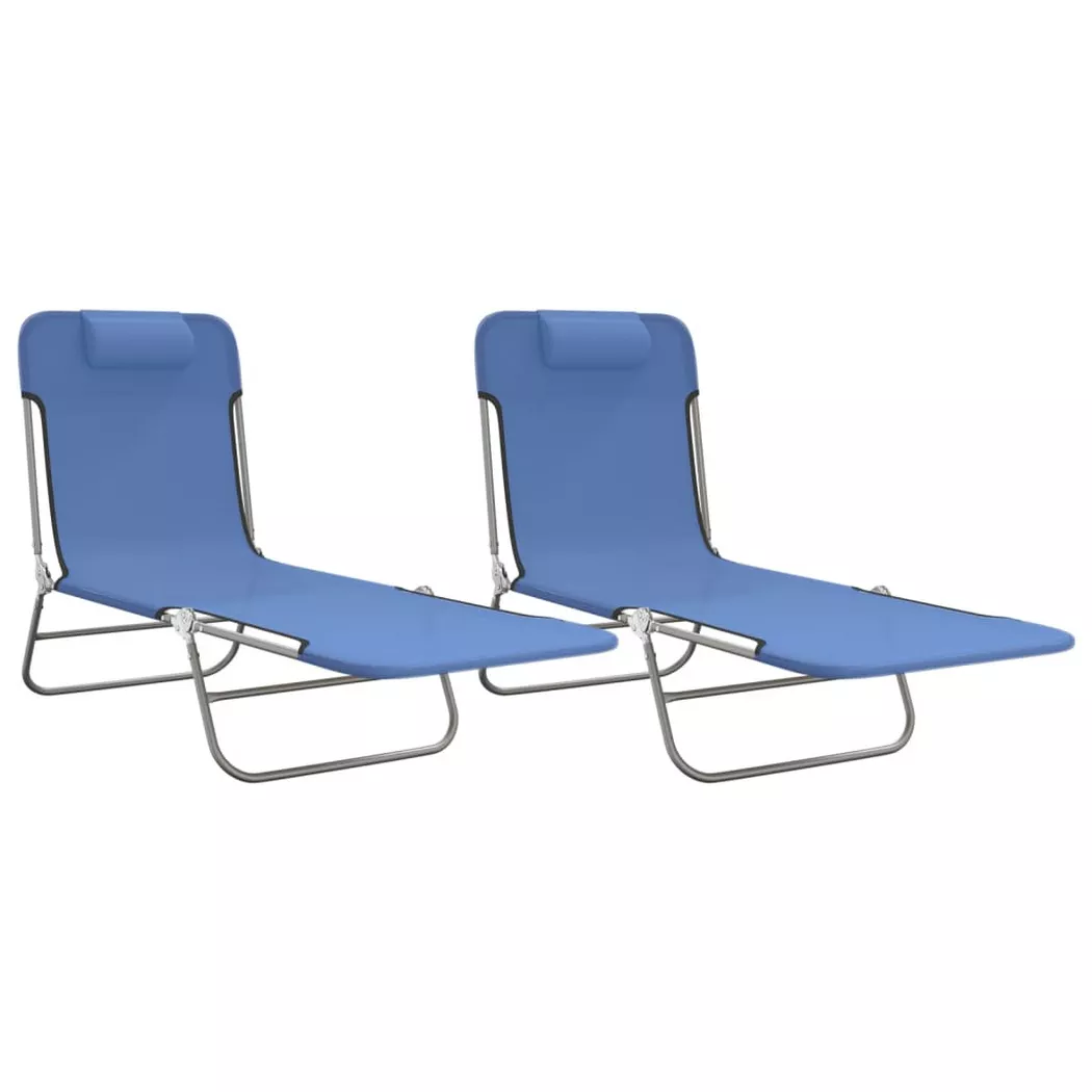VidaXL - Sonnenliege stahl, One Size, Blau