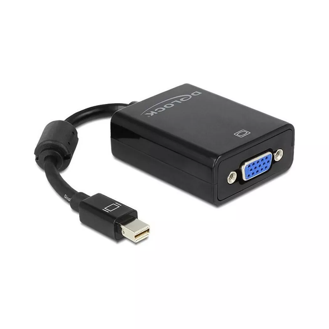 Adapter DP mini St > VGA Bu schwarz - Delock
