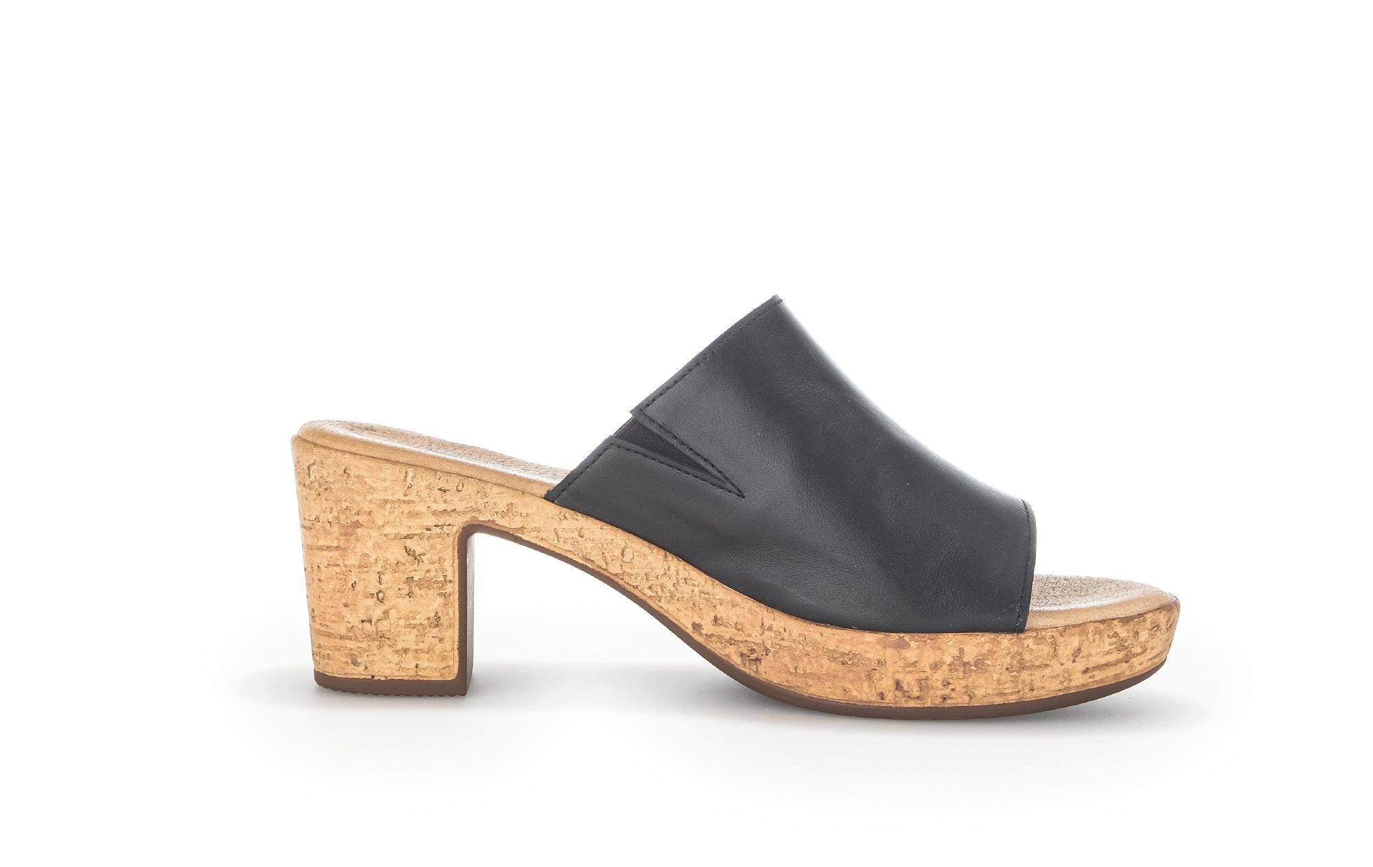 Image of - Leder Sandale Damen Schwarz 35.5