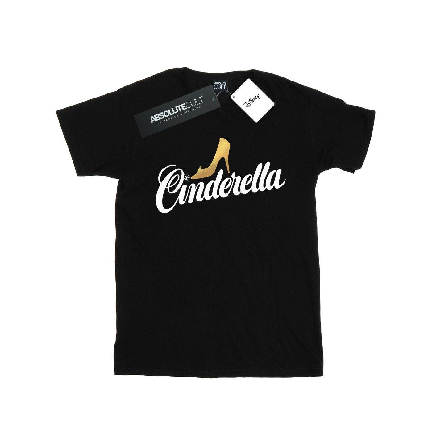 Image of Cinderella Shoe Logo Tshirt Unisex Schwarz 128