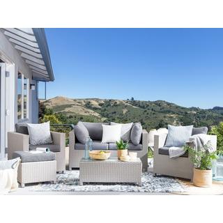 Beliani Lounge Set mit Tisch aus PE Rattan Modern MILANO  