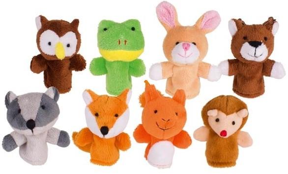 Image of Goki 50962 - Fingerpuppenset Waldtiere 8er Set