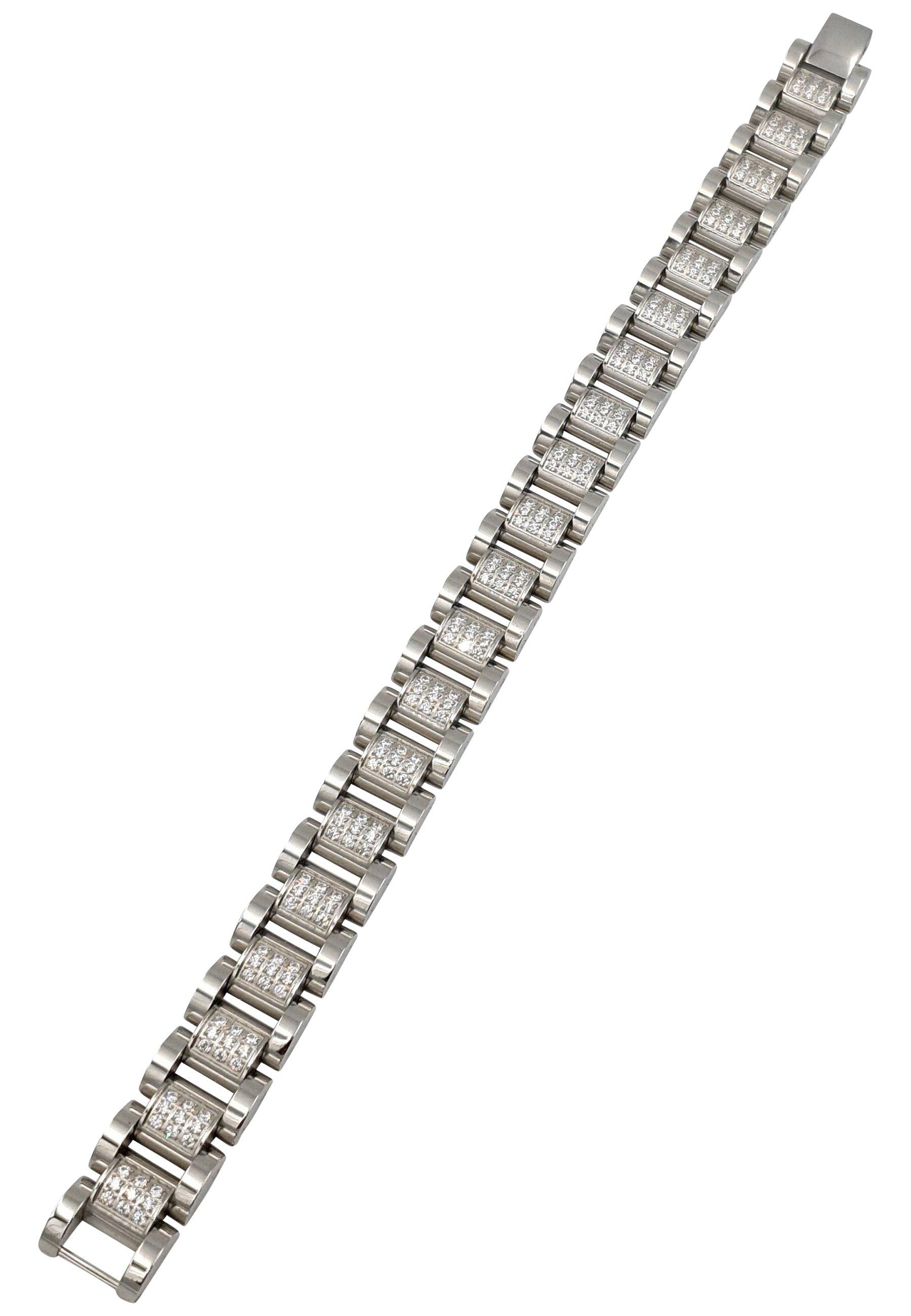 HEBE JEWELS  Bracciale in acciaio con zirconi 