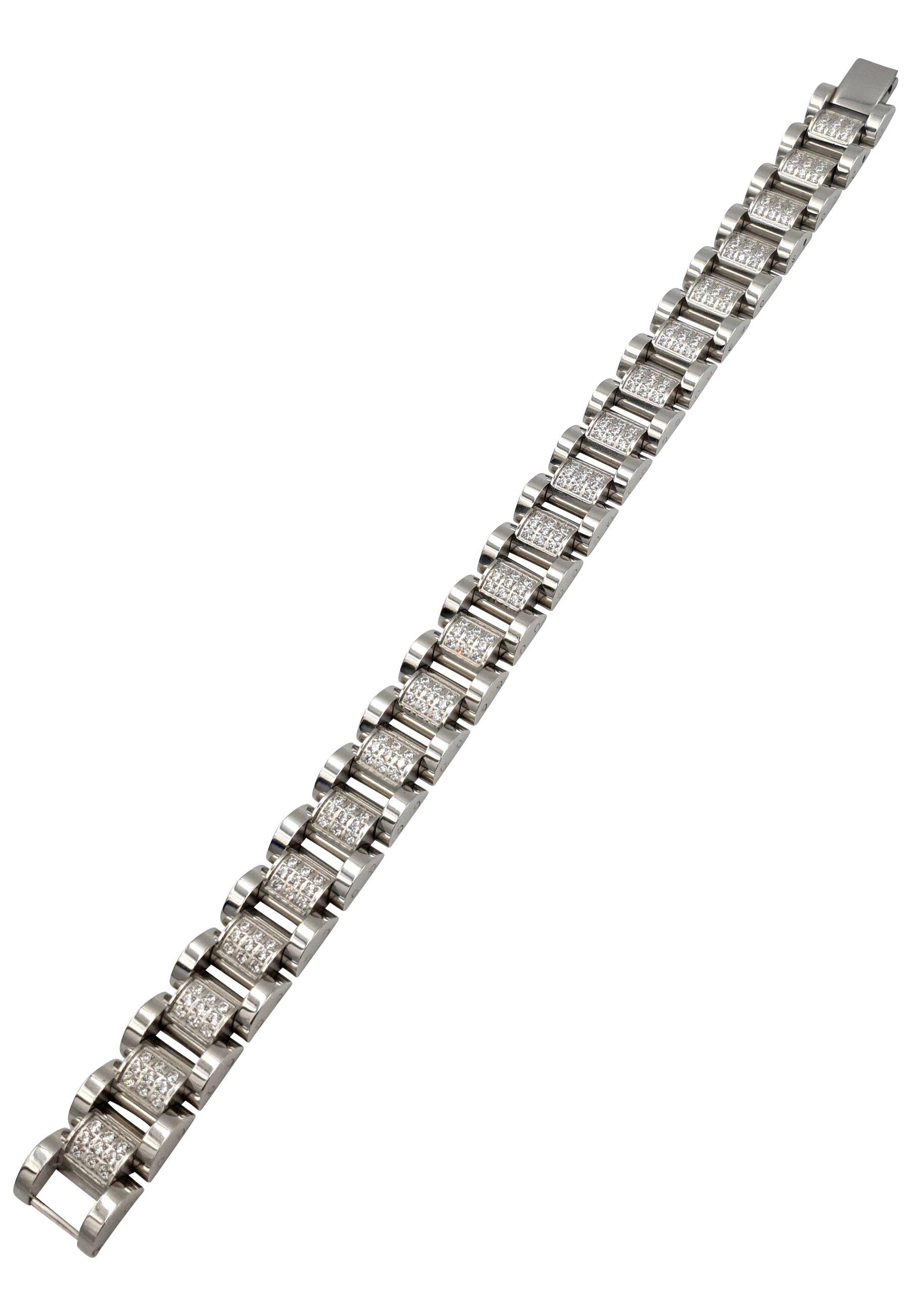 HEBE JEWELS  Bracciale in acciaio con zirconi 