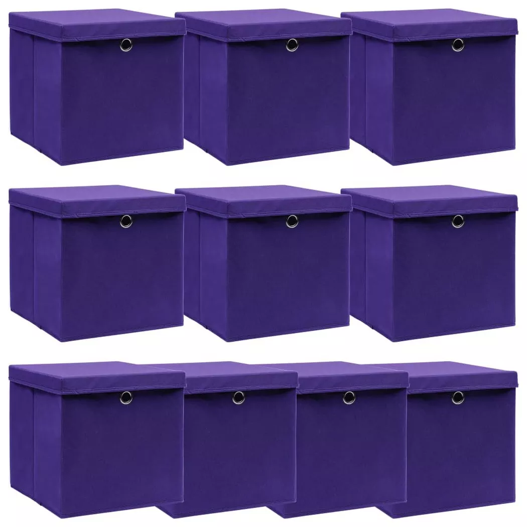 VidaXL - Boîte de rangement tissu, One Size, Lilas Foncé