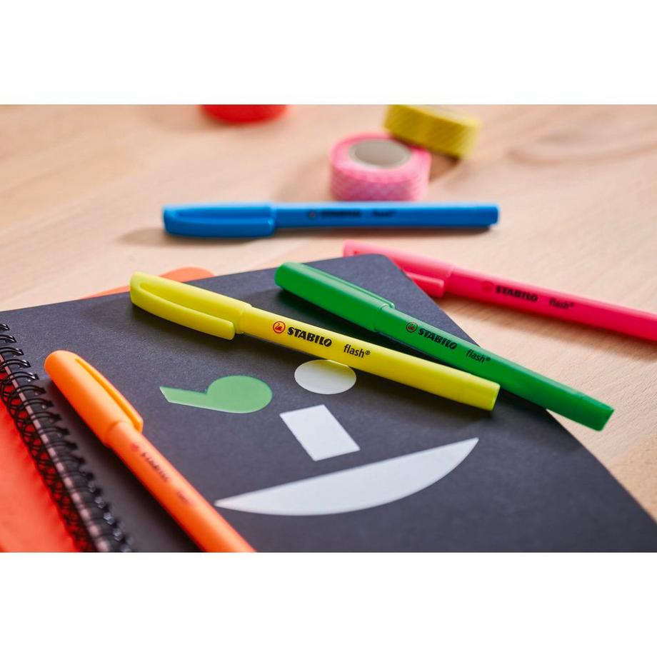 STABILO STABILO Flash Pack evidenziatore 4 pz Punta smussata Blu, Verde, Rosa, Giallo  