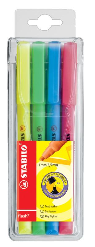 STABILO STABILO Textmarker Flash 1-3,5mm  4 Farben ass.  