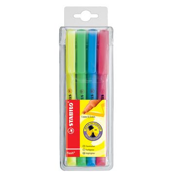 STABILO Textmarker Flash 1-3,5mm  4 Farben ass.